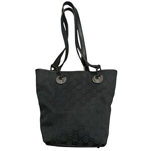 • Gucci Eclipse bag canvas and leather black and silver
